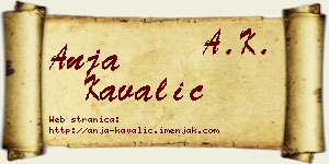Anja Kavalić vizit kartica